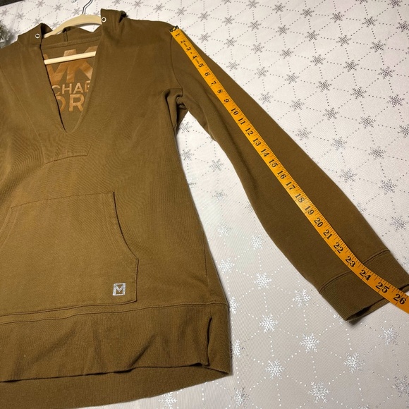 MK Michael Kors Olive Hoodie Sweatshirt Large - Picture 7 of 10